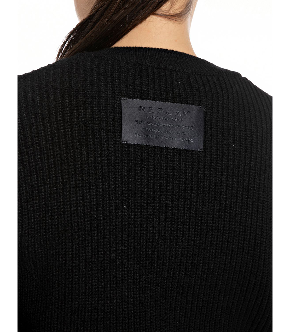 コットンウールジッパークロップカーディガン 詳細画像 ブラック 4